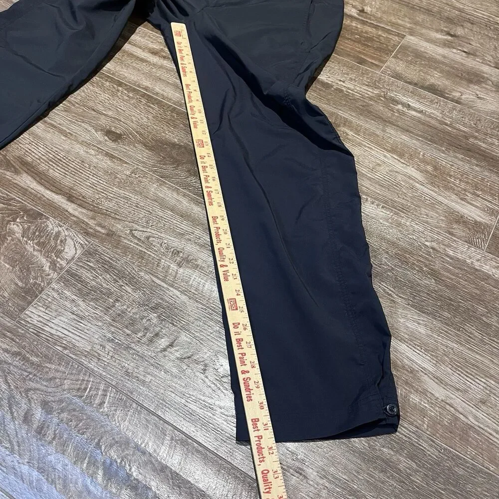 ROYAL ROBBINS Quick Dry Pants Women's Size 12 Black Adjustable Cuff Opening - Picture 4 of 13